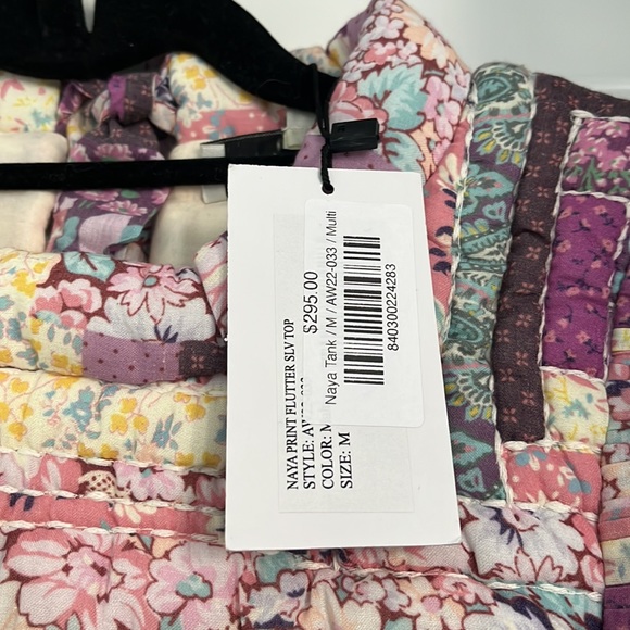 SEA Naya pleated quilted floral-print voile top - Picture 4 of 5